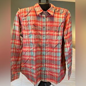 Lauren Ralph Lauren Plaid Shirt L Red Green Button Down LRL